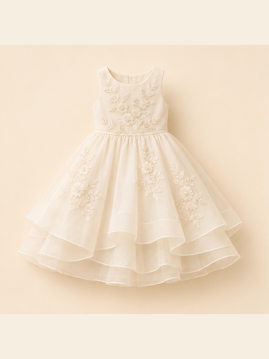 Ivory Embroidered Frock at The Closet India, Kurukshetra