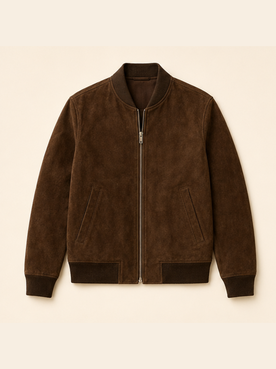 Chocolate Suede Bomber at The Closet India, Kurukshetra