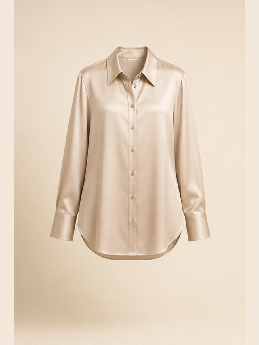 Champagne Satin Shirt at The Closet India, Kurukshetra